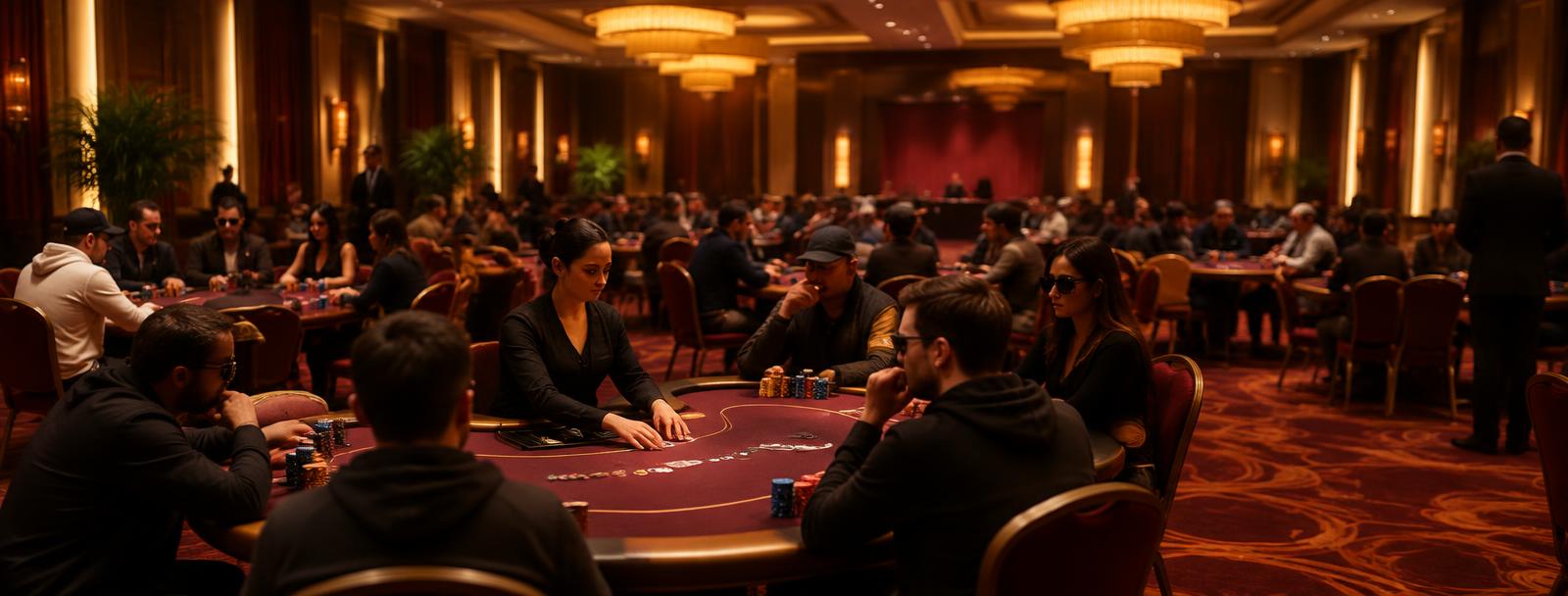 Poker tournament room